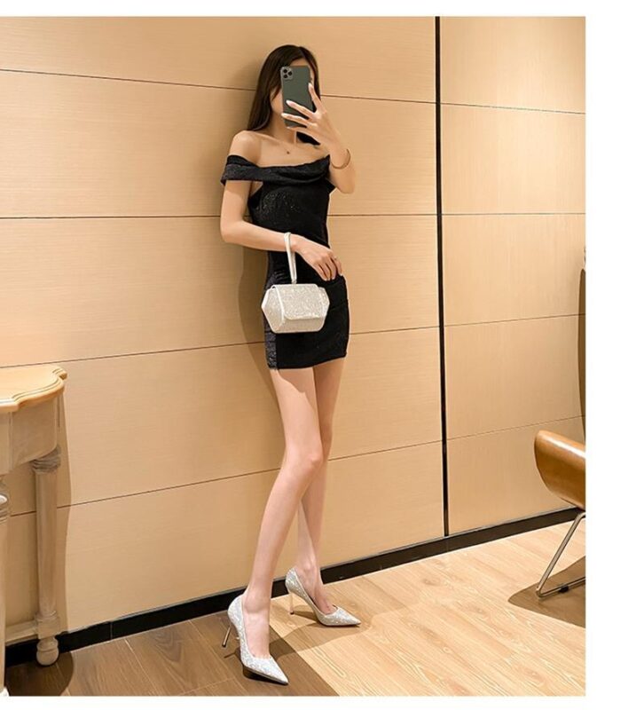 New French style design high heels with thin pointed heels