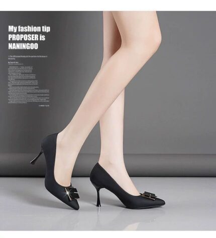 Four Seasons New Professional Single Shoes Sharp Point Explosive High Heels