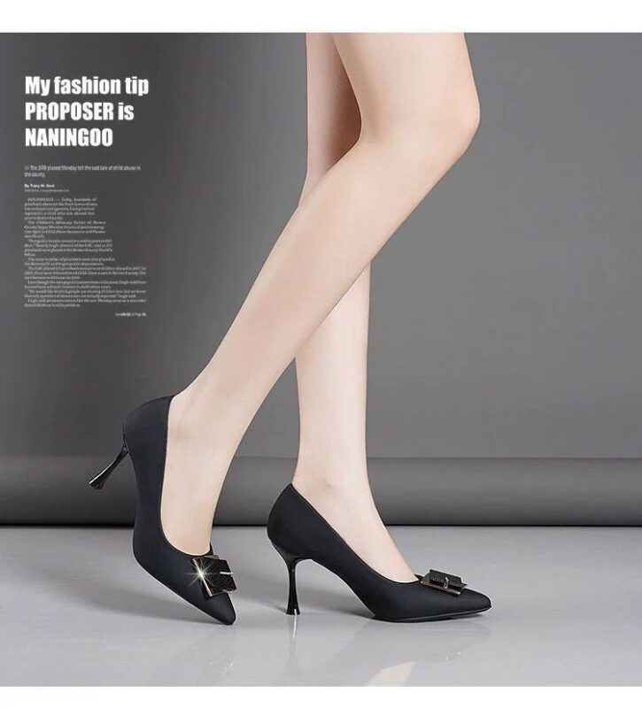 Four Seasons New Professional Single Shoes Sharp Point Explosive High Heels