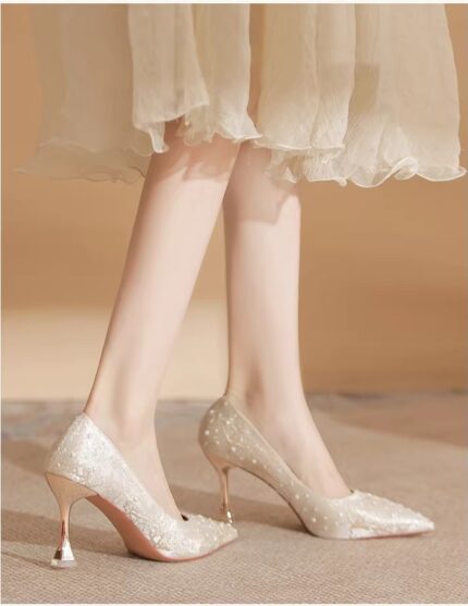Starry Sky Pearl High Heels
