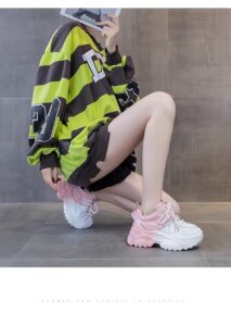 2026 Spring New Versatile Small 6cm Casual White Dad Shoes