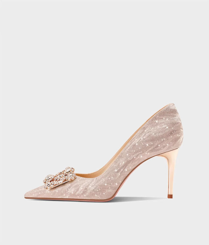 Exquisite yet not tiring foot wedding shoes, women's engagement high heels Exquisite yet not tiring foot wedding shoes, women's engagement high heels