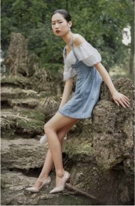 French high heels with slim heels