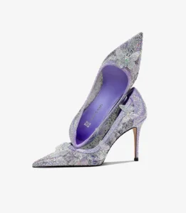 Luxury Water Diamond Butterfly Stiletto Heels