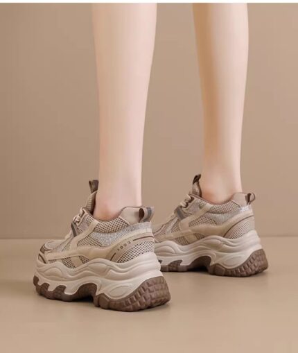 Thick soled little dad shoes with increased height inside, casual sports shoes