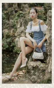 French high heels with slim heels