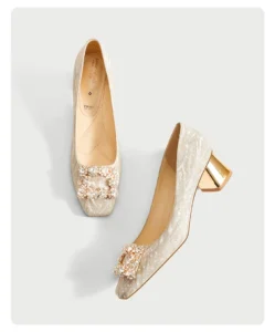 Large size, thick heels, high heels, wedding shoes