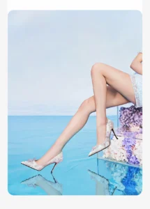 Dynamic Butterfly High Heels Women's Fine Heels 2026 New Pointed Water Diamond Single Shoes