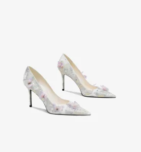 Dynamic Butterfly High Heels Women's Fine Heels 2026 New Pointed Water Diamond Single Shoes
