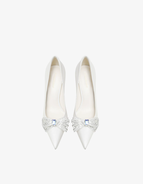 Minority original white rhinestone butterfly high heels Minority original white rhinestone butterfly high heels