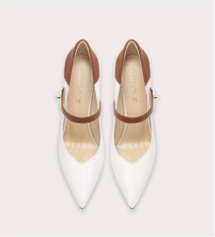 One line pointed thin heel light luxury high heels
