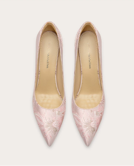 cheongsam high heels and pink slim heels
