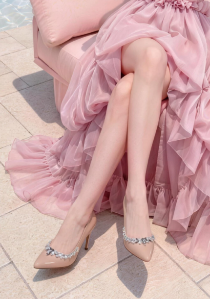 Diamond socialite single shoe stunning bridesmaid banquet high heels