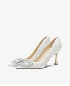 New rhinestone high heels for women with slim heels