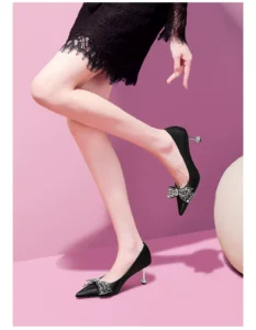 Minority original white rhinestone butterfly high heels