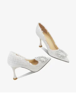 New rhinestone high heels for women with slim heels