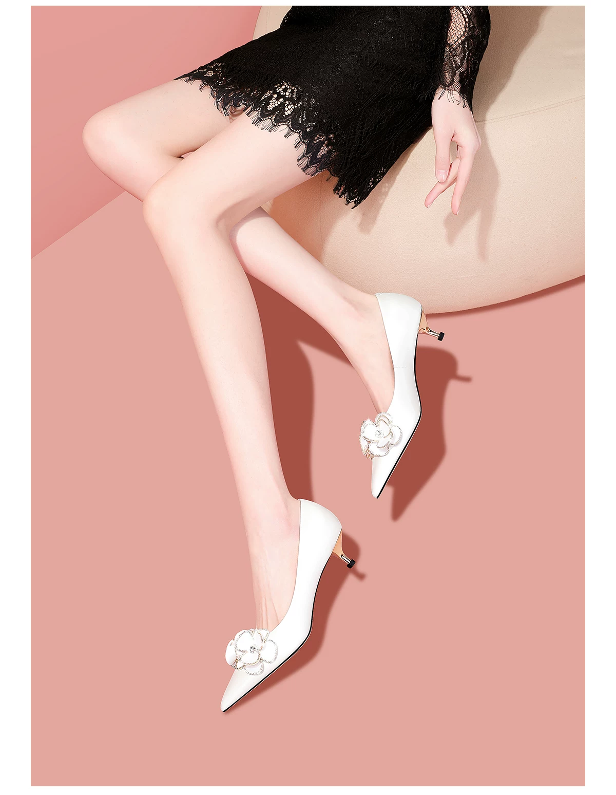 Women's 2026 Spring New High Heels with Genuine Leather Single Shoes Women's 2026 Spring New High Heels with Genuine Leather Single Shoes
