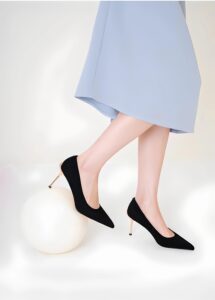 French pointed thin heel high heels for women