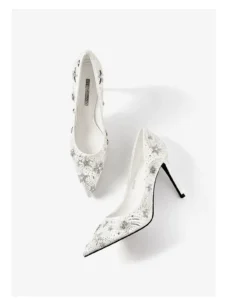 Original rhinestone high heels for women, full diamond crystal shoes