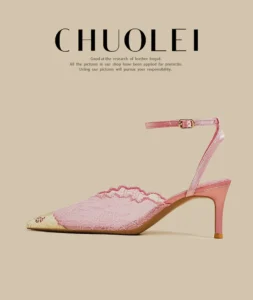 Summer new popular high-heeled sandals with toe caps