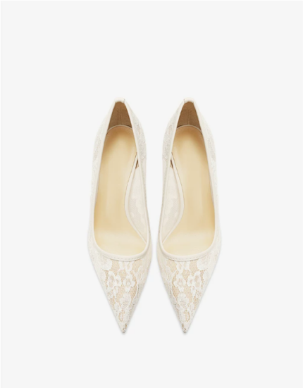 Lace high heels for women, 2026 new model, pointed and slender heel