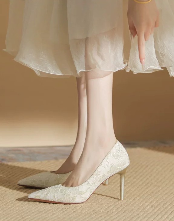 Lace Hanfu High Heels Lace Hanfu High Heels