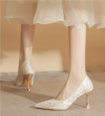 Starry Sky Pearl High Heels